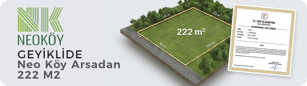 Geyikli'de 222 m² Arsa