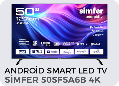 Simfer 50SFA6B 4K Android Smart LED TV
